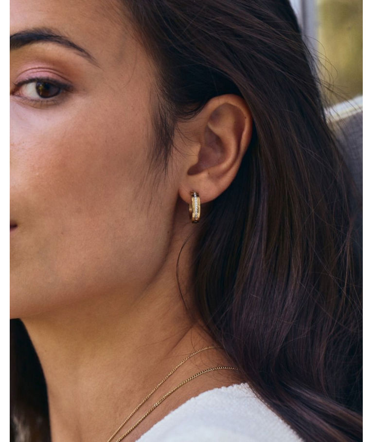 Stålörhänge Josefin Hoops gold