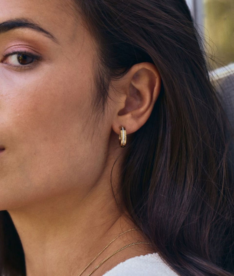 Stålörhänge Josefin Hoops gold