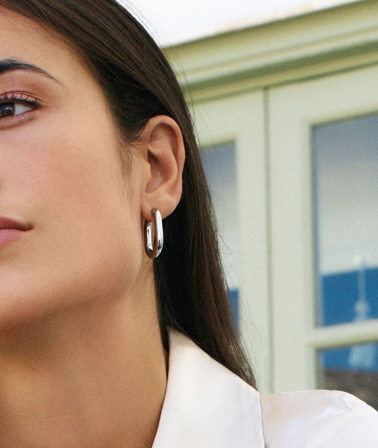 Stålörhänge Modernist Hoops L