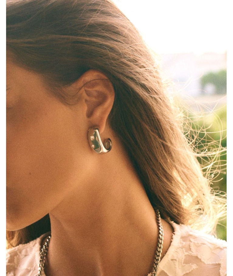 Stålörhänge Selena Hoops L.