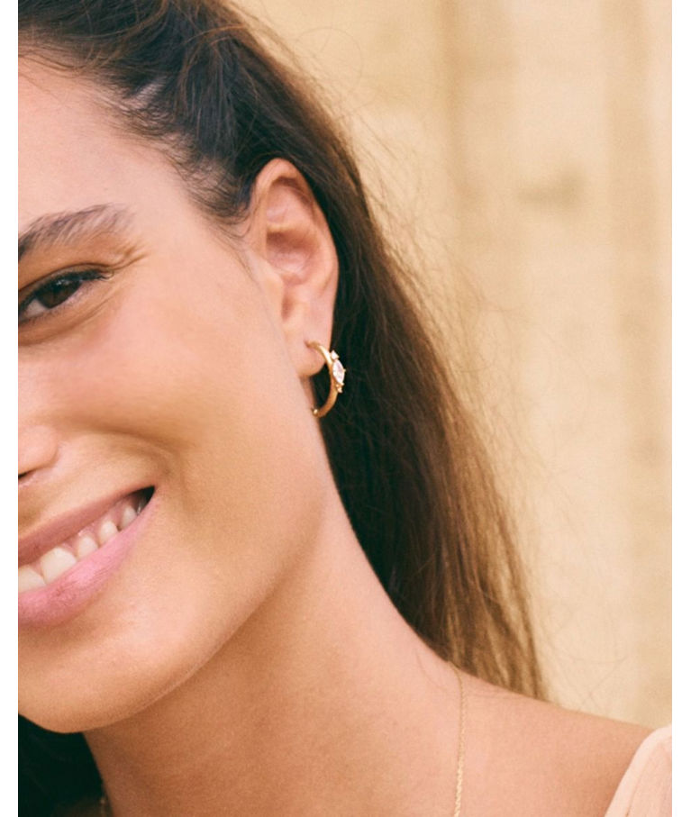 Stålörhänge Trinny Hoops gold