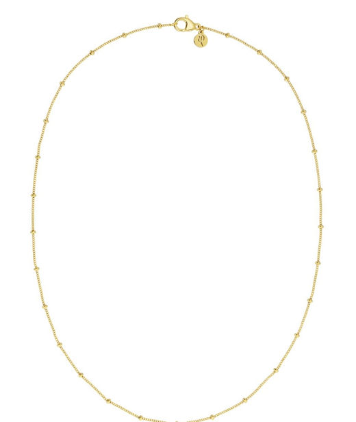 Stålhalsband Beaded Chain Gold