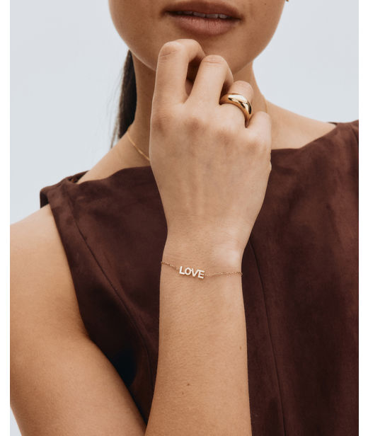 Stålarmband Love gold