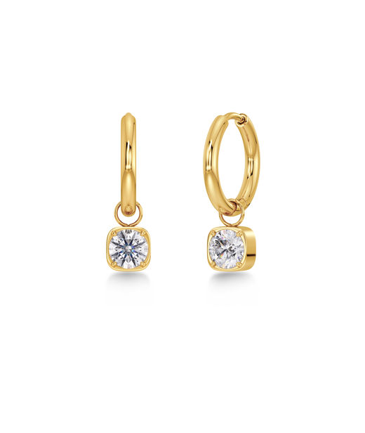 Stålörhänge Gemma Hoops Gold