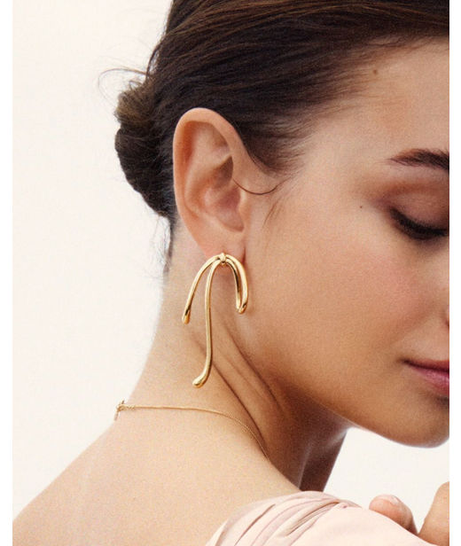 Stålörhänge Lace Studs Gold