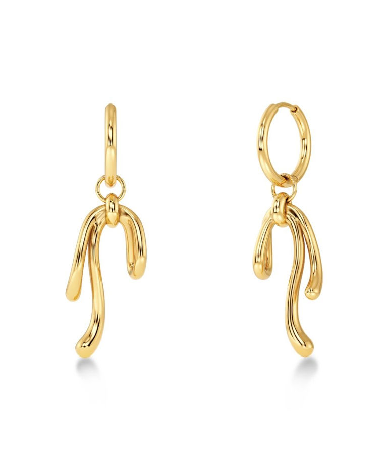 Stålörhänge Lace Hoops Gold