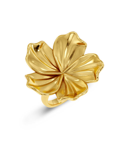 Stålring Jasmine L Gold SIZE XS