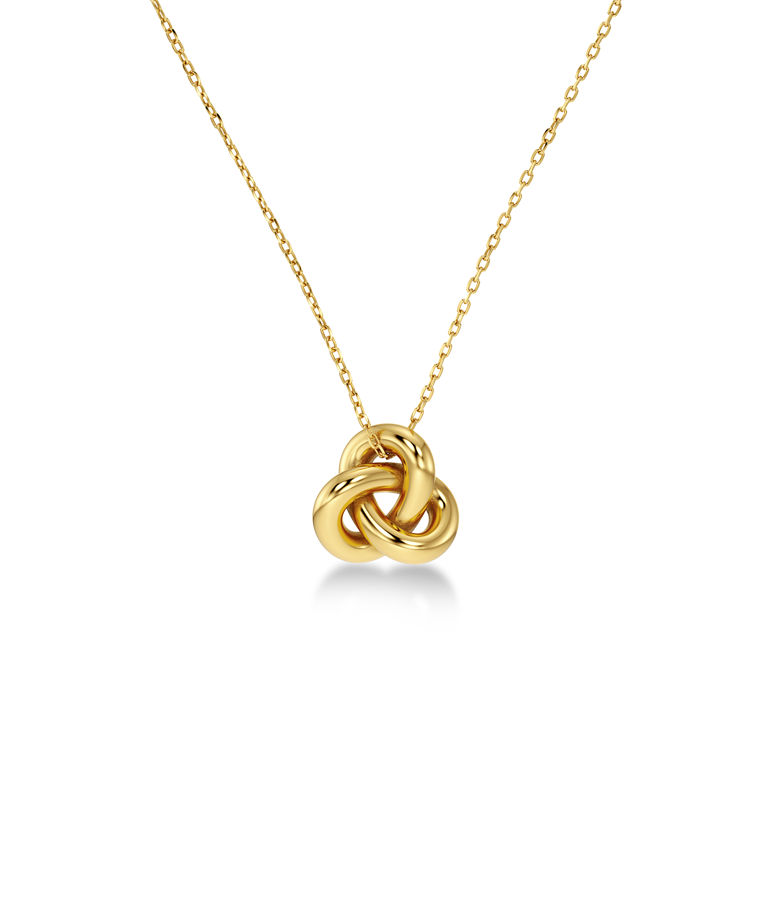 Stålhalsband infinity knot S gold