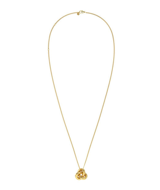 Stålhalsband infinity knot L gold