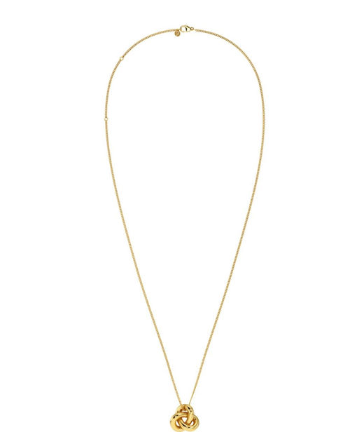 Stålhalsband infinity knot L gold