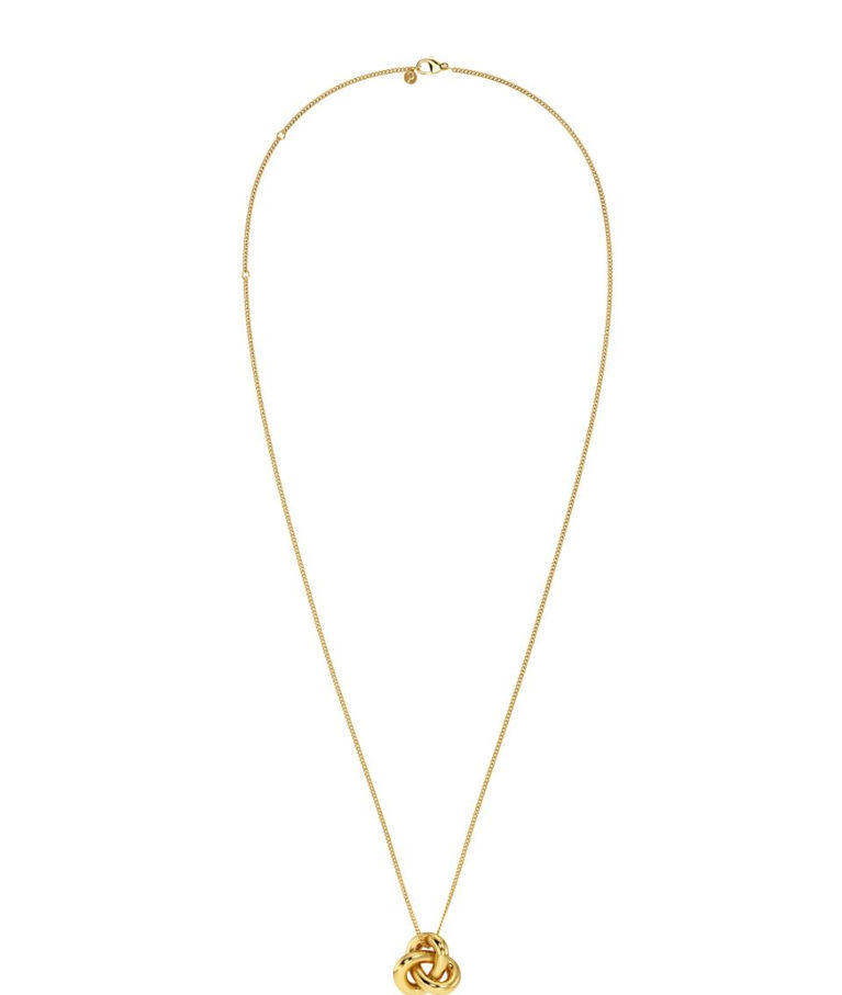 Stålhalsband infinity knot L gold