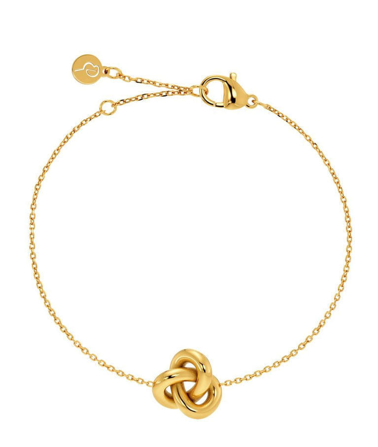 Stålarmband infinity knot gold