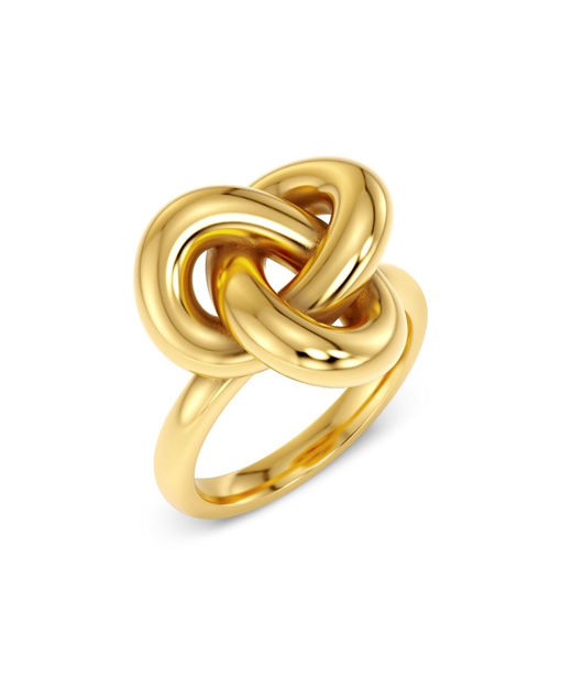 Stålring infinity knot XL gold SIZE XL