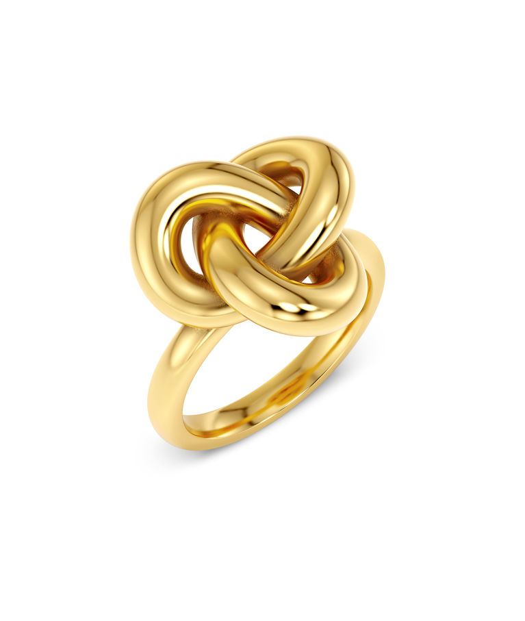 Stålring infinity knot XS gold SIZE XS