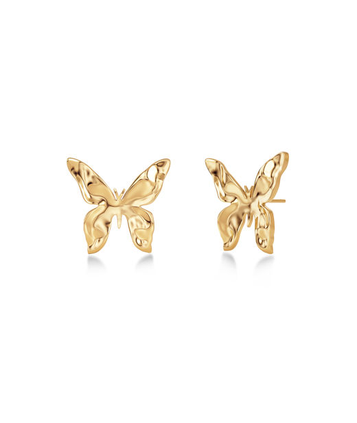 Stålörhängen Butterfly Studs S gold