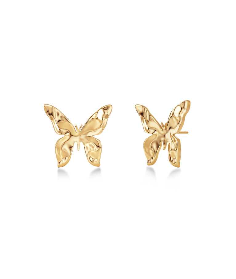 Stålörhängen Butterfly Studs S gold