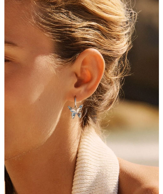 Stålörhängen Butterfly Hoops