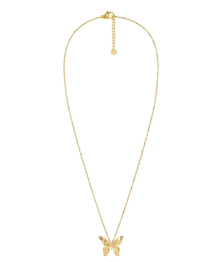 Stålhalsband Butterfly S Gold