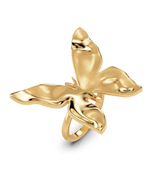 Stålring Butterfly L Gold SIZE L