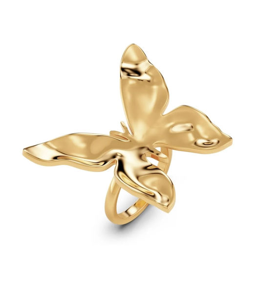 Stålring Butterfly L Gold SIZE XS