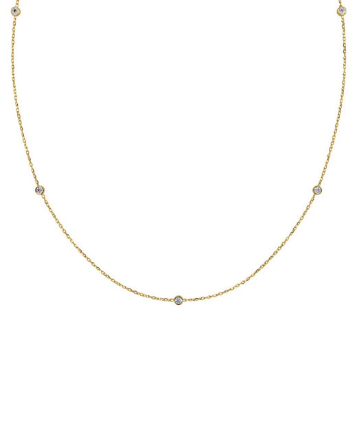 Stålhalsband Petite Gold cz