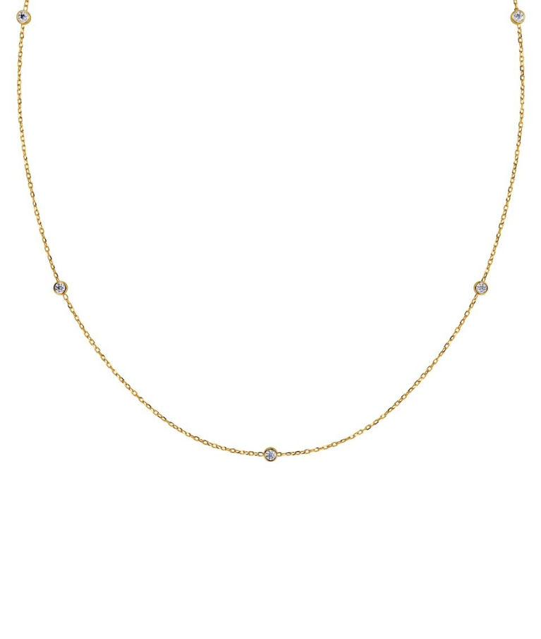 Stålhalsband Petite Gold cz