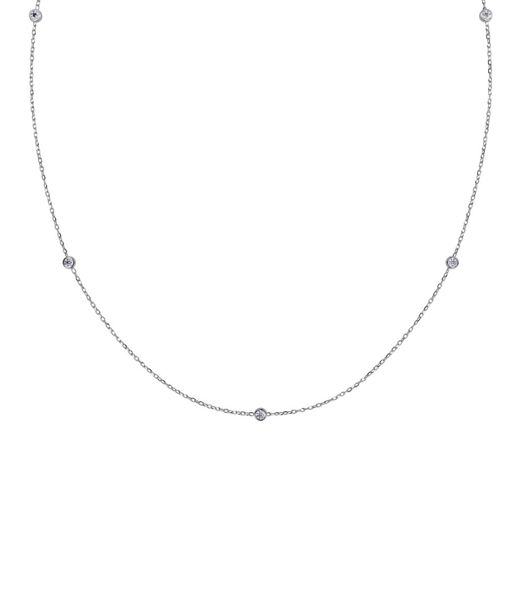 Stålhalsband Petite cz