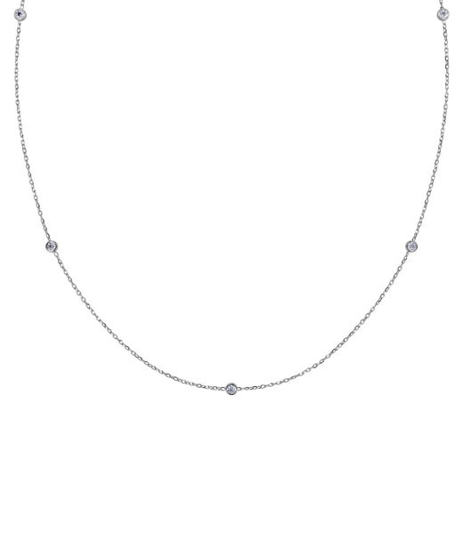 Stålhalsband Petite cz