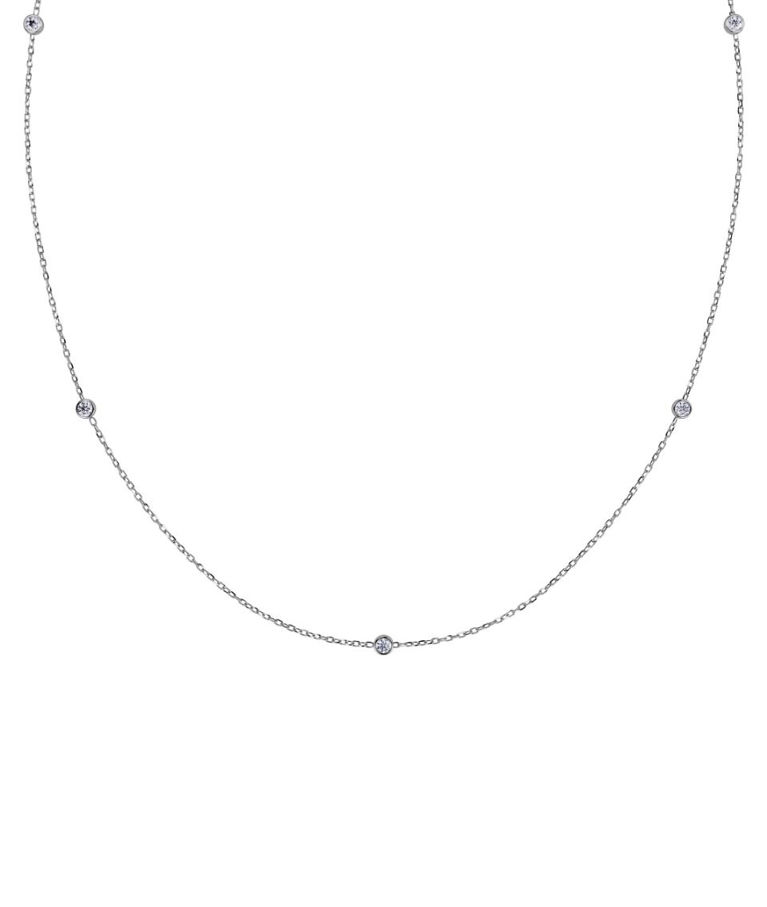 Stålhalsband Petite cz