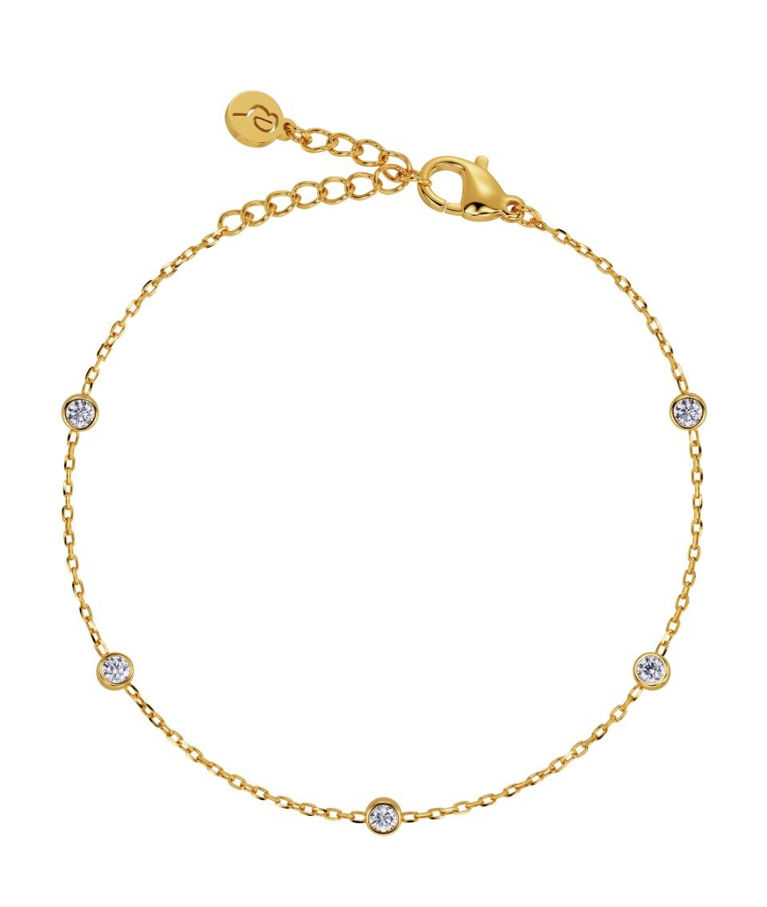 Stålarmband Petite Gold cz