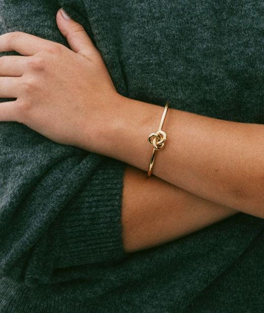 Stålarmring infinity knot gold