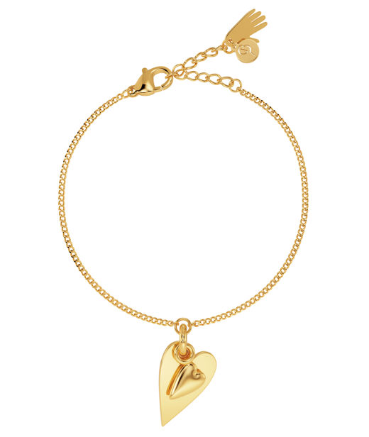 Stålarmband Heart to Heart Gold