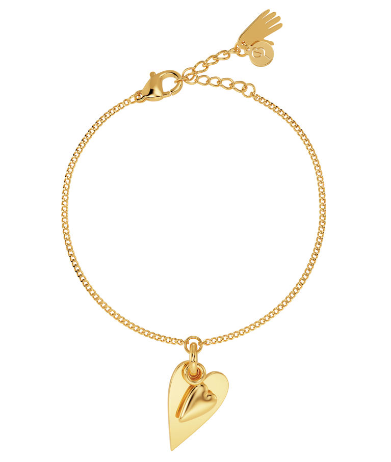 Stålarmband Heart to Heart Gold