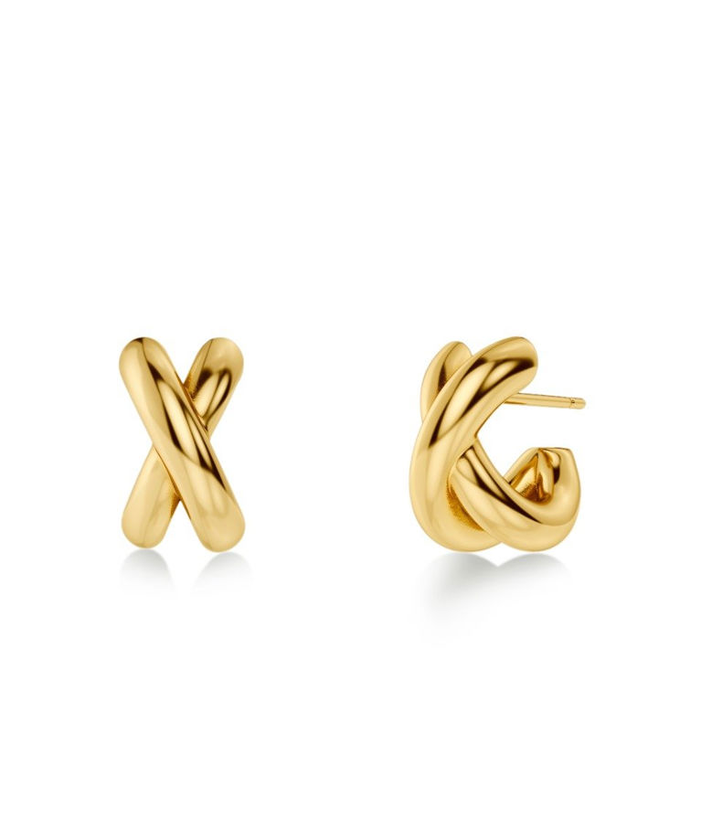Stålörhängen Alexa Hoops S Gold SP26