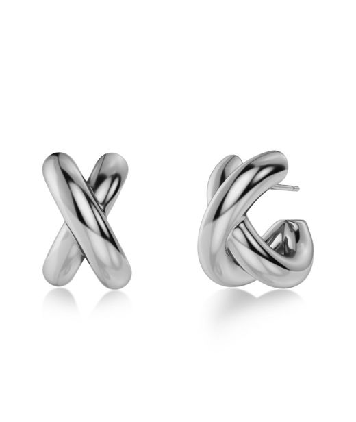 Stålörhängen Alexa Hoops L Steel SP26
