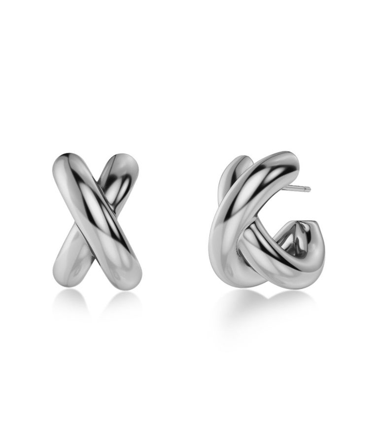 Stålörhängen Alexa Hoops L Steel SP26