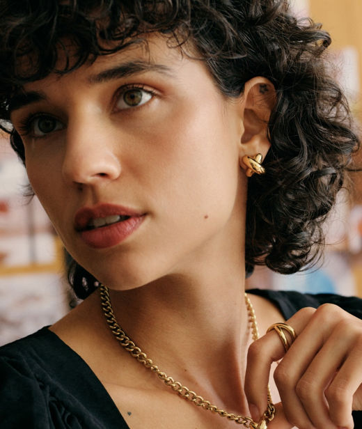 Stålhalsband Alexa Necklace L Gold SP26