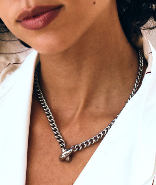 Stålhalsband Alexa Necklace L Steel SP26
