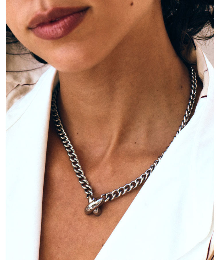 Stålhalsband Alexa Necklace L Steel SP26