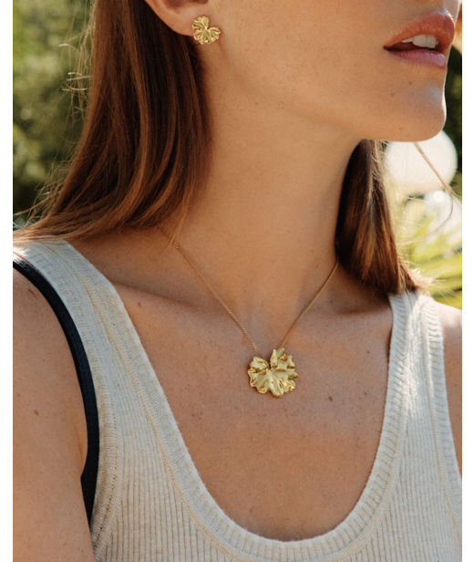 Stålhalsband Gerana Necklace L Gold SP26