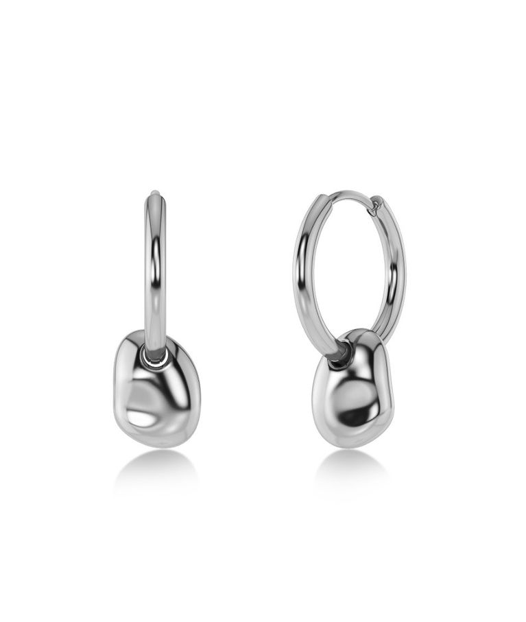 Stålörhängen Leora Hoops Steel SP26