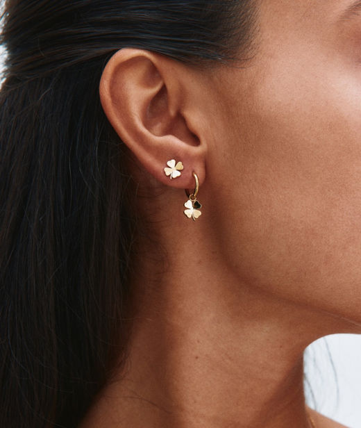 Stålörhängen Lucky Mini Studs Gold SP26