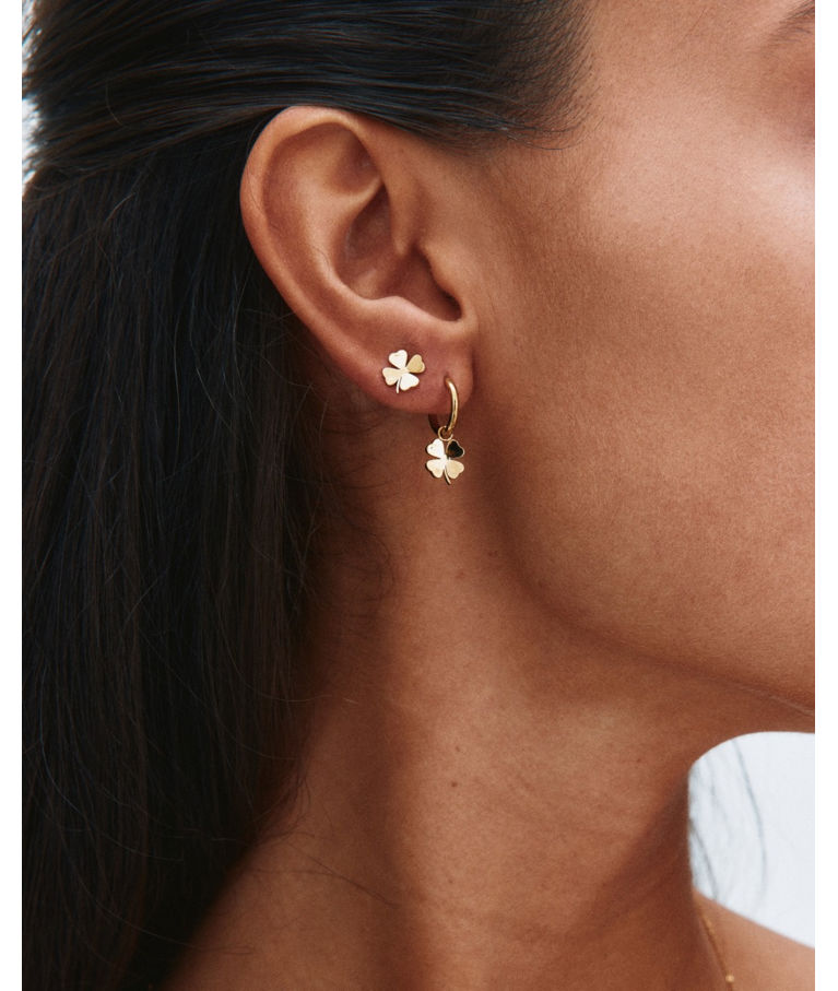 Stålörhängen Lucky Mini Studs Gold SP26