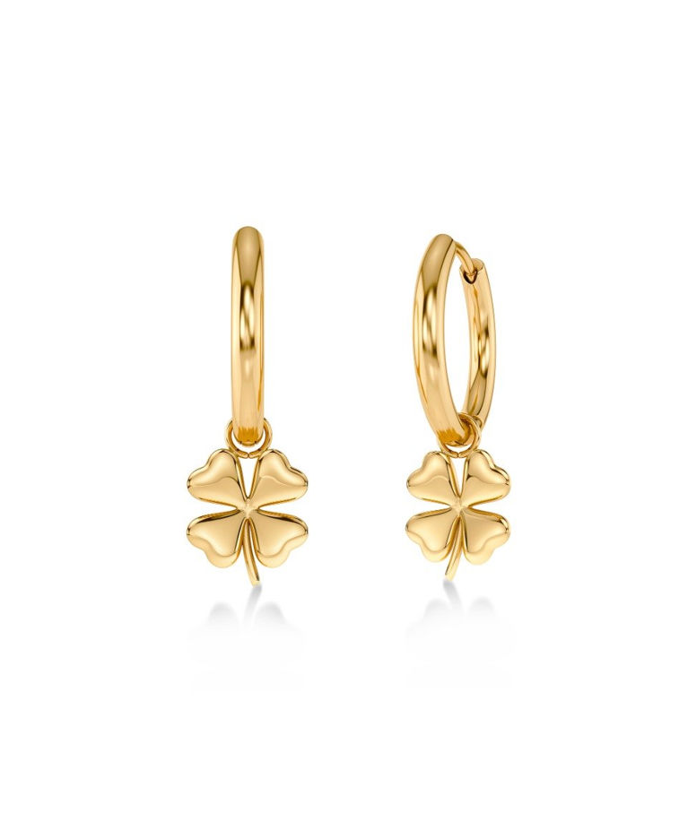 Stålörhängen Lucky Mini Hoops Gold SP26