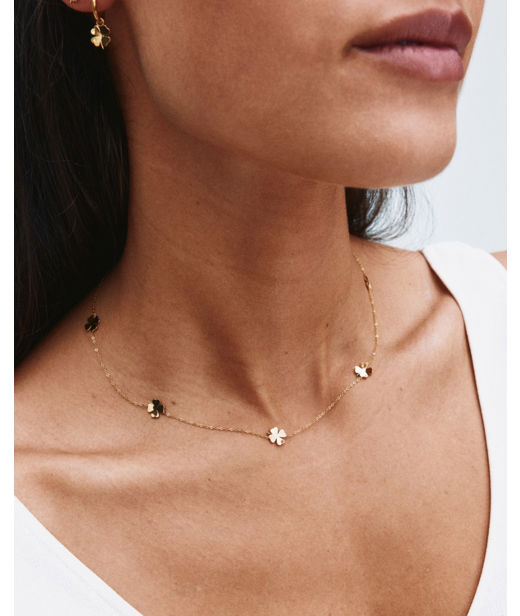 Stålhalsband Lucky Mini Necklace Gold SP26