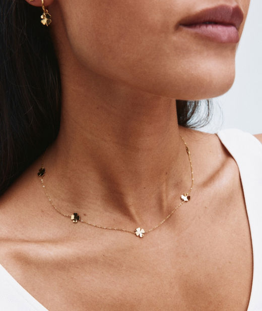 Stålhalsband Lucky Mini Necklace Gold SP26