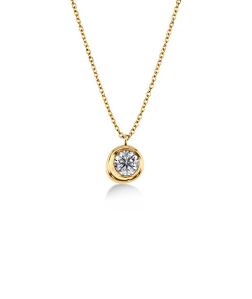 Stålhalsband Ocean Gem Necklace S Gold SP26