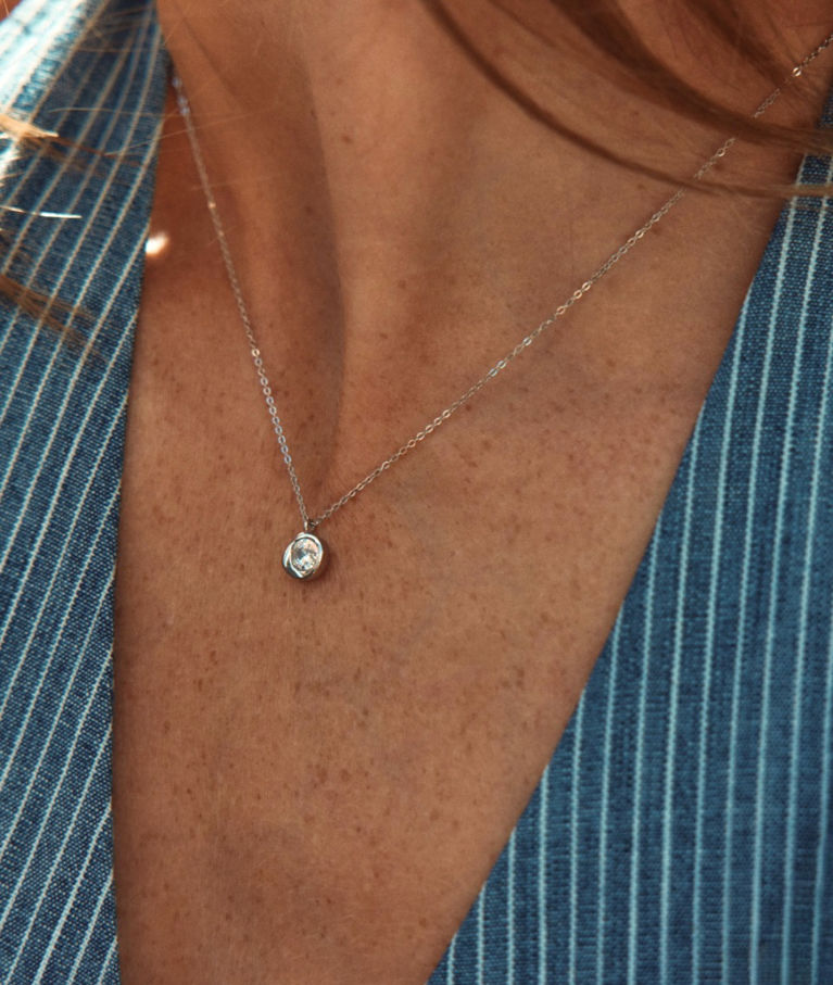 Stålhalsband Ocean Gem Necklace S Steel SP26