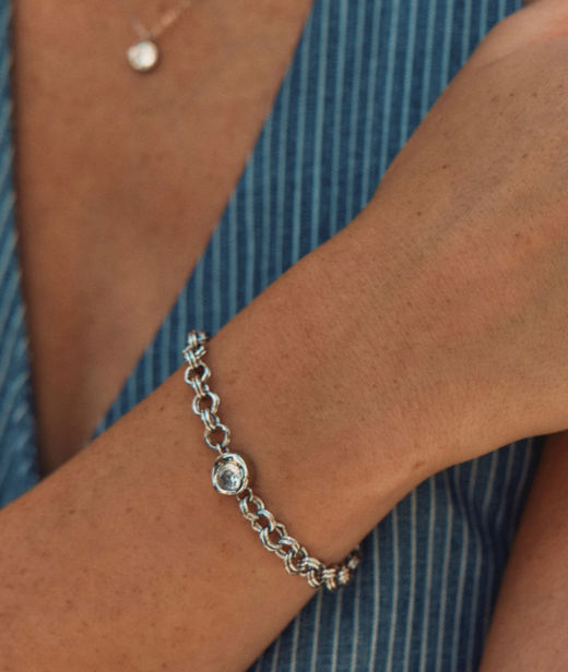 Stålarmband Ocean Gem Bracelet L Steel SP26