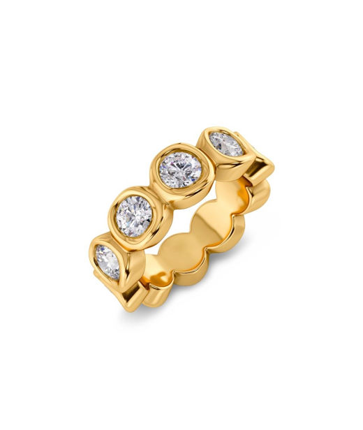 Stålring Ocean Gem Ring Gold SP26